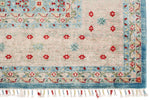 8x11 Blue and Pink Turkish Tribal Rug