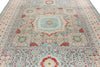 8x11 Blue and Pink Turkish Tribal Rug