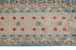 8x11 Blue and Pink Turkish Tribal Rug