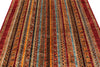 6x8 Multicolor and Red Turkish Tribal Rug