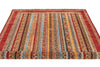 6x8 Multicolor and Red Turkish Tribal Rug