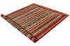 6x8 Multicolor and Red Turkish Tribal Rug