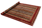 6x8 Multicolor and Red Turkish Tribal Rug