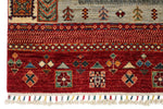 6x8 Multicolor and Red Tribal Rug