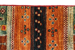 6x8 Multicolor and Red Tribal Rug