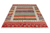 6x8 Multicolor and Red Tribal Rug