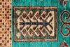 6x8 Turquoise and Multicolor Turkish Tribal Rug