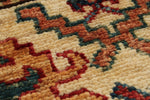 9x12 Light Blue and Ivory Kazak Tribal Rug