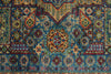 7x9 Blue and Multicolor Turkish Tribal Rug