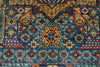 7x9 Blue and Multicolor Turkish Tribal Rug