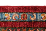 6x8 Multicolor and Red Turkish Tribal Rug