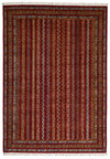 6x8 Multicolor and Red Turkish Tribal Rug