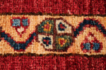 6x8 Multicolor and Red Turkish Tribal Rug