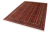 6x8 Multicolor and Red Turkish Tribal Rug