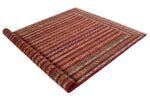 6x8 Multicolor and Red Turkish Tribal Rug