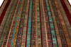 7x9 Multicolor and Red Turkish Tribal Rug