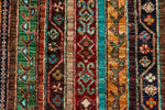 7x9 Multicolor and Red Turkish Tribal Rug