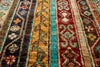 7x9 Multicolor and Red Turkish Tribal Rug