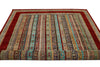 7x9 Multicolor and Red Turkish Tribal Rug