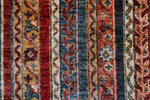 7x10 Multicolor and Blue Turkish Tribal Rug