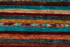 7x10 Multicolor and Red Tribal Rug