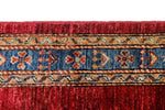 6x9 Multicolor and Red Turkish Tribal Rug