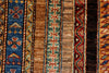 6x9 Multicolor and Red Turkish Tribal Rug