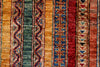 6x9 Multicolor and Red Turkish Tribal Rug