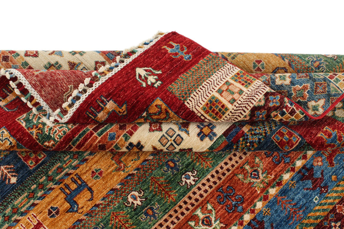 6x8 Multicolor Turkish Tribal Rug