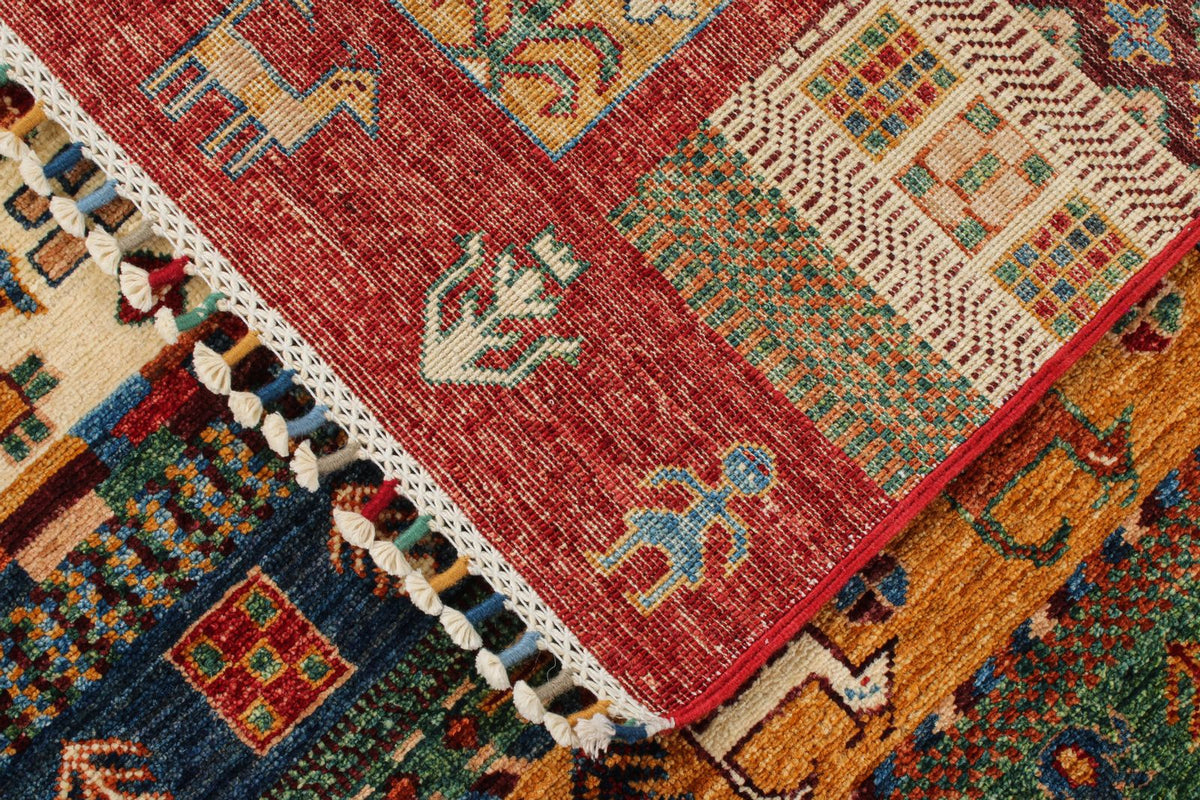 6x8 Multicolor Turkish Tribal Rug