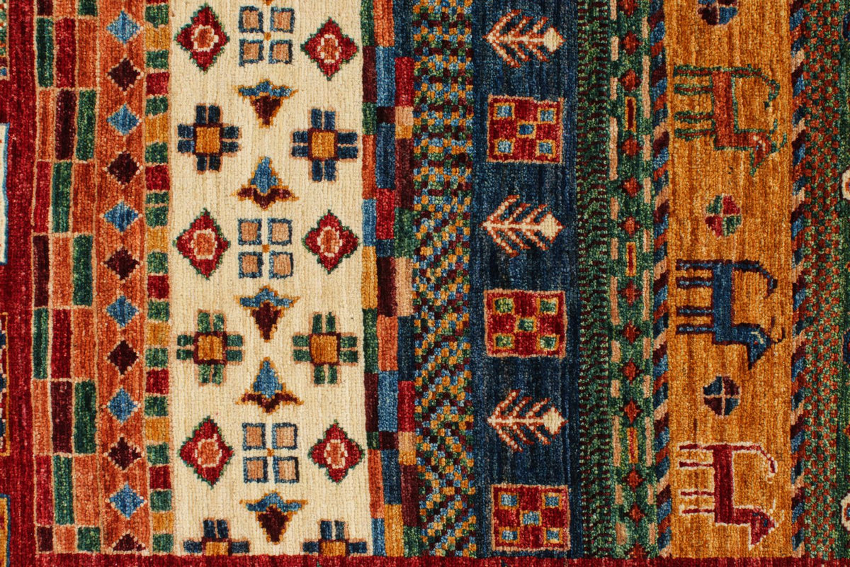6x8 Multicolor Turkish Tribal Rug