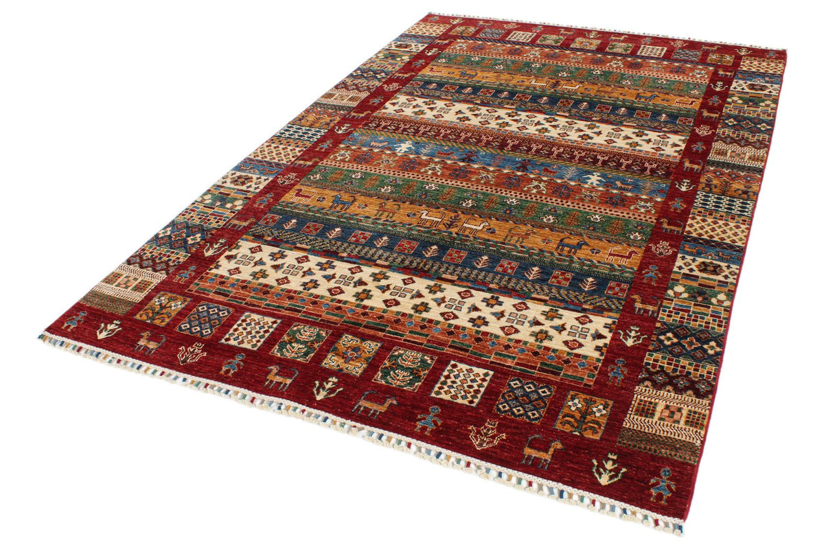 6x8 Multicolor Turkish Tribal Rug
