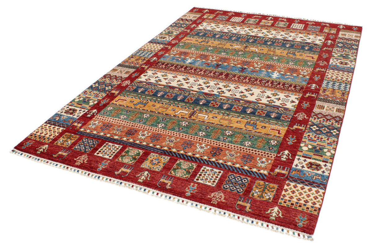 6x8 Multicolor Turkish Tribal Rug