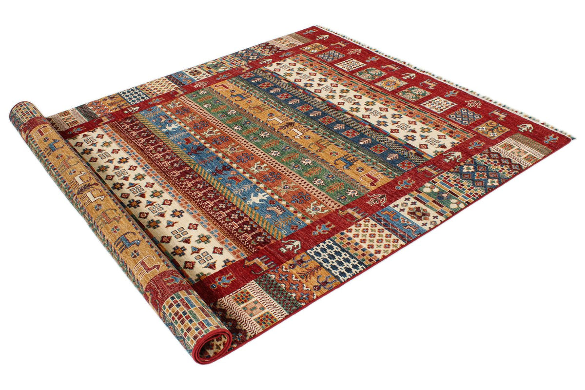 6x8 Multicolor Turkish Tribal Rug