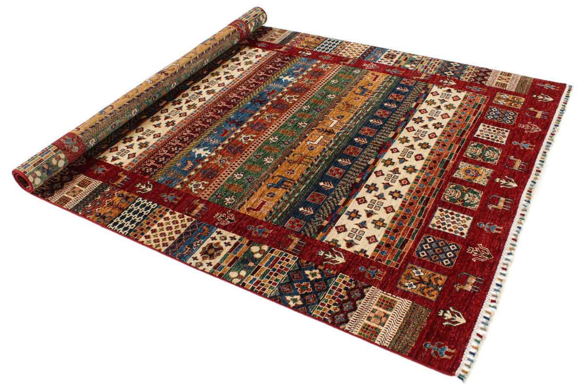 6x8 Multicolor Turkish Tribal Rug