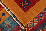 6x8 Multicolor and Gold Turkish Tribal Rug