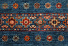 6x8 Blue and Multicolor Tribal Rug