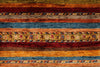 5x7 Multicolor and Red Tribal Rug