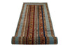 3x9 Blue and Multicolor Turkish Tribal Runner