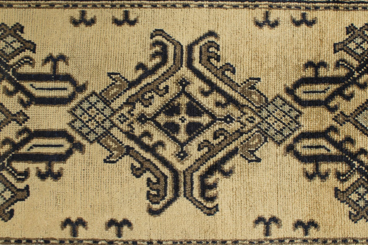 3x11 Brown and Navy Turkish Tribal Runner