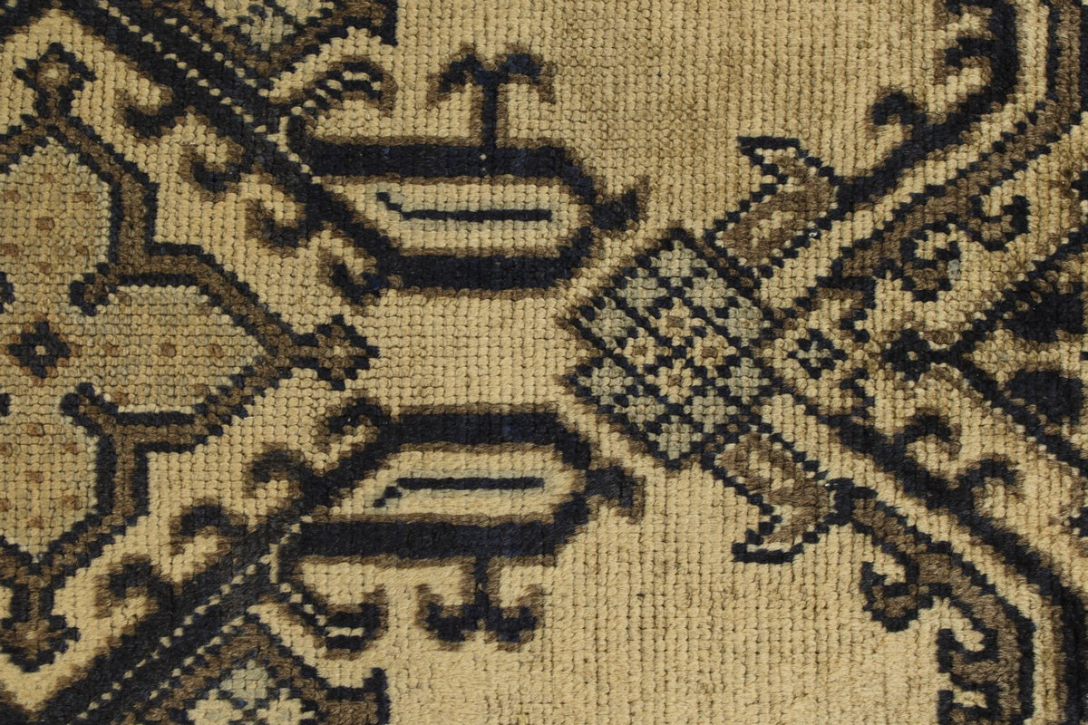 3x11 Brown and Navy Turkish Tribal Runner
