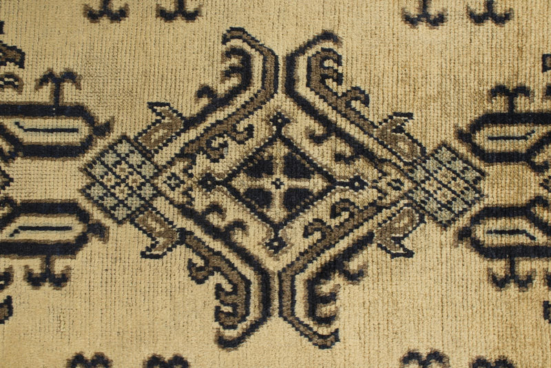 3x11 Brown and Navy Turkish Tribal Runner