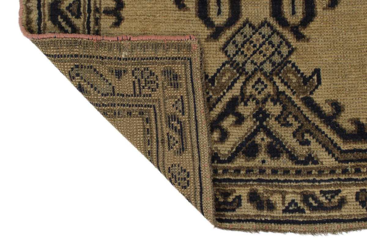 3x11 Brown and Navy Turkish Tribal Runner