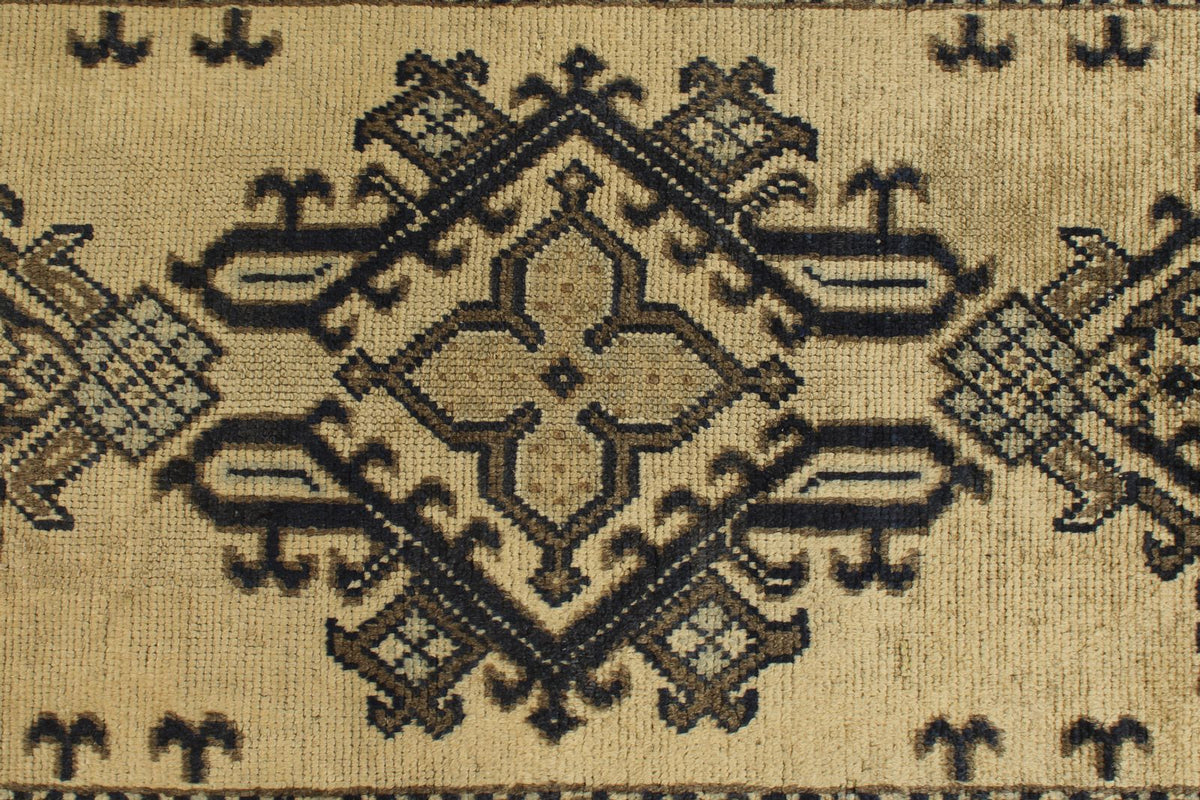 3x11 Brown and Navy Turkish Tribal Runner