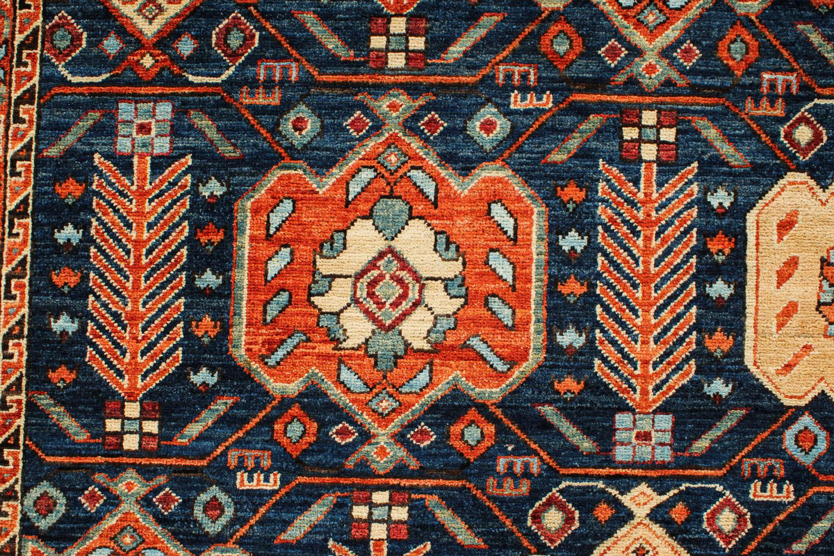 8x10 Navy and Ivory Turkish Traditional Rug