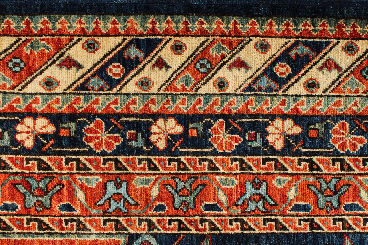 8x10 Navy and Ivory Turkish Traditional Rug
