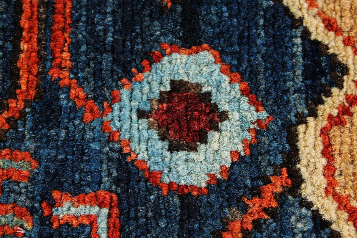 8x10 Navy and Ivory Turkish Traditional Rug
