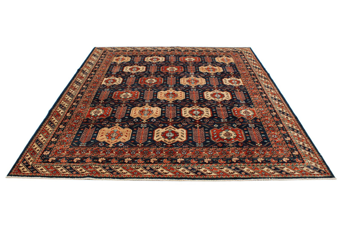 8x10 Navy and Ivory Turkish Traditional Rug