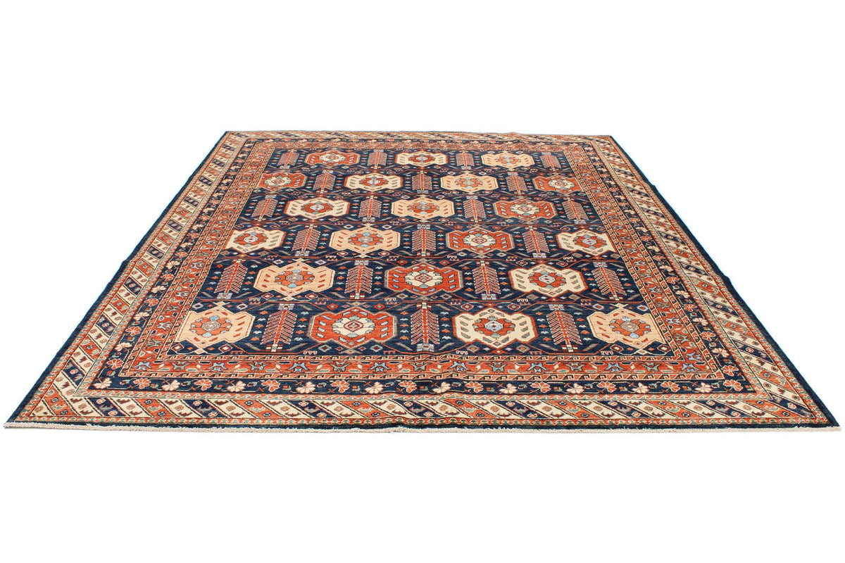 8x10 Navy and Ivory Turkish Traditional Rug
