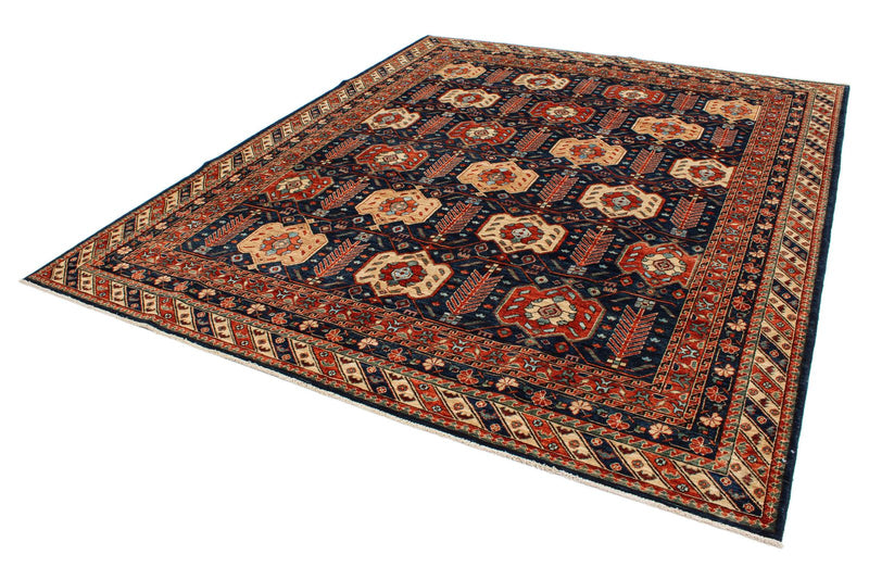 8x10 Navy and Ivory Turkish Traditional Rug
